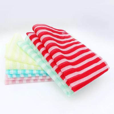 China EXFOLIATE Japanese Exfoliating Body Towel Beauty 100%Nylon Skin Cloth Body Scrub Bath Towel Korean Exfoliating Towel Washcloths for sale