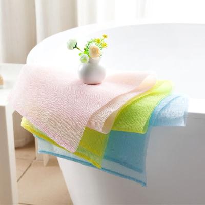 China EXFOLIATING Factory Cheap Price Korean Exfoliating Towel Long Dead Skin To Remove Nylon Exfoliating Towel for sale