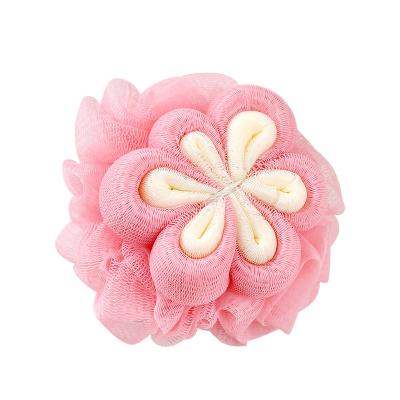 China Beautiful Mesh Sponge Net Shower Puff Flower 60G Sustainable Bath Sponge Flower Bath Sponge for sale