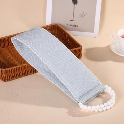 China EXFOLIATING Washing Sponge Belt Double Sided Nylon Easy Back Rub Long Waist Exfoliating Back Scrub for sale