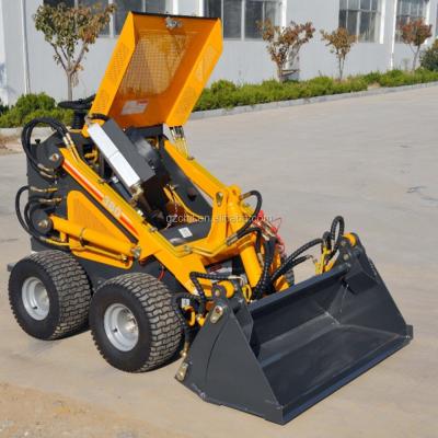 China cheap mini skid steer wheel loader with quick hitch HY380 for sale