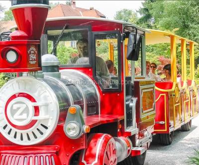 China diesel or lithium battery power tourist and sightseeing passenger trackless tourist train for sale according to site setting for sale