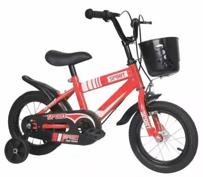 China Hard Red Kids bike bicycle toys bicicletas 4 wheel bicycle 12 14 inch children bike for boys and girls aged 1+ year for sale