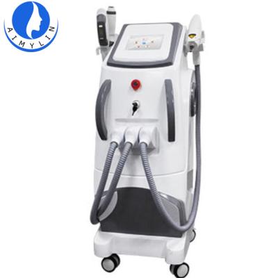 China Multifunction laser hair removal beauty device ND yag+ipl+shr e-light+RF/Hair removal 4 in 1 tattoo removal laser rf skin care machine for sale