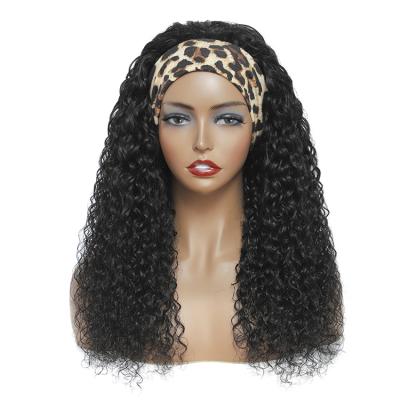 China Hot Selling Custom Made Water Wave Hair Water Wave Cuticle Aligned Headband Wigs Bundle With Headband Wigs For Black Women for sale