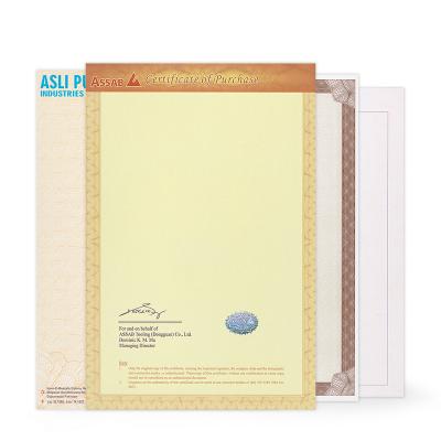 China Diploma Yutai Custom Printing A4 Watermark Security Document Diploma Paper High School Graduation Certificate With Hologram Sticker for sale