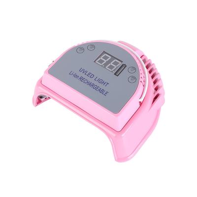 China Professional Nail Art Salon +home Nail Lamp Makers Dual Chip UV Gel Nail Polish Wireless Nail Lamp Led Lamp Dryer for sale