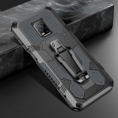 China 100% Eco-friendly Phone Case DIOUSI Armor Kickstand Back Clip Phone Case For RedMi Note 9/9S for sale