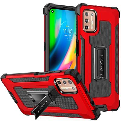 China Armor Metal Kickstand DIOUSI For Motorola G9 Plus Cases Armor Metal Kickstand TPU PC Phone Case For Motorola G9 for sale