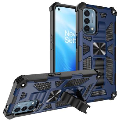 China Hot Selling Premium Anti-fall Magnetic Armor With Kickstand Mobile Phone Case For OnePlus Nord N200 5G for sale