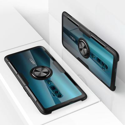 China High Quality Shockproof Magnetic Cover Transparent Magnet Car Phone Case For Oppo Reno 10x Zoom for sale