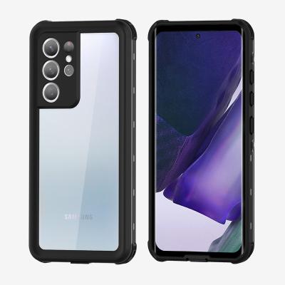 China Super quality shockproof pc+tpu ip68 rating ultra waterproof s21 cell phone case for samsung s21 ultra with free UPC service supply for sale