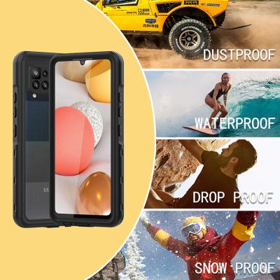 China Branded Shockproof Rugged Dustproof Snowproof OEM Waterproof Case for Samsung a42 5g with Built-in Screen Protector and Lanyard for sale