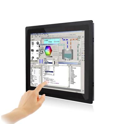 China 15 Inch 1024x768 Aluminum Alloy Front Bezel Rs 232 LCD Industrial Monitor Capacitive Touch Screen Monitor for sale