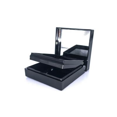 China Recyclable Square 2 Layers Compact Case Empty Pressed Powder Packaging With Mirror for sale