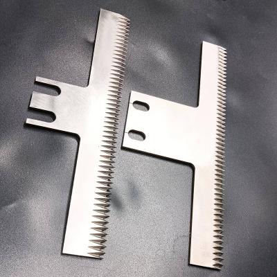 China food & Beverage Factory 2022 Newest Design Serrated Stainless Steel Knife, Perforation Tooth Blades For Packaging Machine for sale