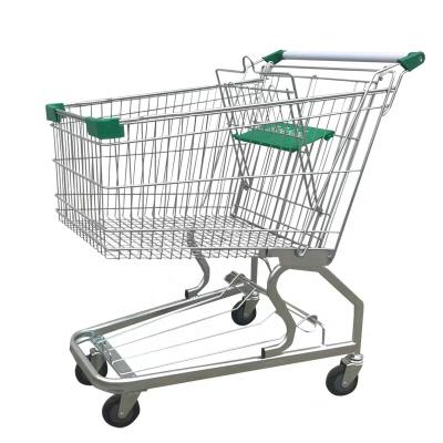 China Unfolding Supermarket Equipment Shopping Trolleys Grocery Shopping Cart Hand Push Mall Trolley For Shopping for sale