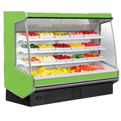 China Commercial Single-temperature Supermarket Display Fridge Open Refrigerator Showcase For Fruits And Vegetables for sale