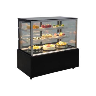 China Single-temperature Curved Cake Display Refrigerator Bakery Display Cabinet Supermarket Cake Chiller Fridge for sale