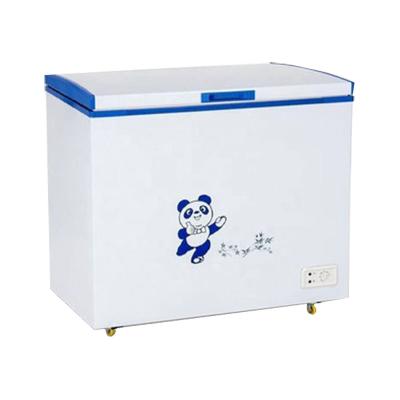 China Single-temperature 280L Chest Freezers Double Display Cryogenic Top Cabinet Supermarket Commercial Glass Tropical Freezer for sale