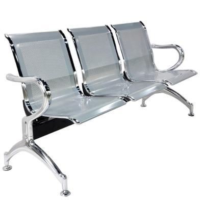 China Traditional Hospital Chair Stainless Steel Cheap Aluminum Clinic Chair Waiting Bench for sale