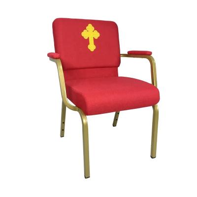 China Modern Popular Comfortable Pastor Church Chair With Arms for sale