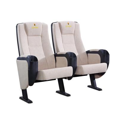 China Modern new design used cinema chair for movie hall room with cup-holder for sale