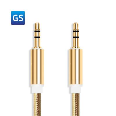 China Cheap Factory Wholesale 1m MP3/MP4 Player Male To Male Audio Jack Cable Headphone Cable 3.5mm Audio Cable for sale