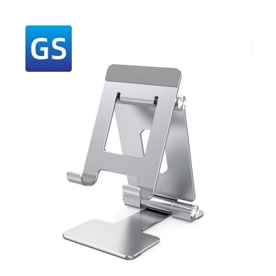 China Hot Adjustable Aluminum Foldable Portable Stand Holder Amazon Amazon Vendor Desk Phone Stand Dual Foldable Mobile Phone Stand for sale