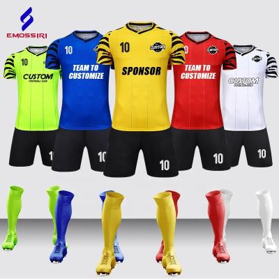 China Custom Cheap Breathable Football Soccer Sets Adults Club Uniform Team Sports Shirts For Men Tank Tops for sale