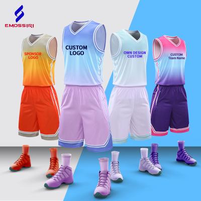 China Customizable Breathable Mens Basketball Tank Top Sets Kit Clothing Breathable Basketball Uniform Sleeveless Sports Shirts Shorts Fit Unisex for sale