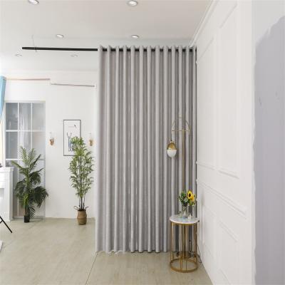 China Hot Sale Modern European Style Ready Made Long Curtain Blackout Sale Solid Color Fabric Custom Made Fabric Doorcur for sale