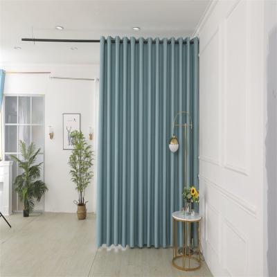 China Blackout jacquard big room divider curtain fabric 100% polyester fabric soft velvet and fabricscurtain soft big hemp room divider curtains for sale