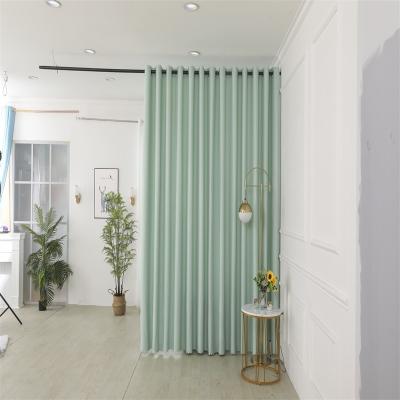 China Hot Sale Modern European Style Ready Made Long Curtain Blackout Sale Solid Color Fabric Custom Made Fabric Doorcur for sale