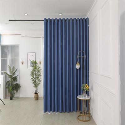 China Hot Sale Modern European Style Ready Made Long Curtain Blackout Sale Solid Color Fabric Custom Made Fabric Doorcur for sale