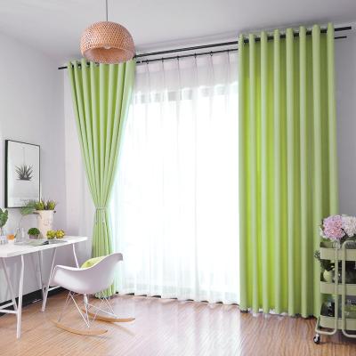 China Hot Sale Modern European Style Ready Made Long Curtain Blackout Sale Solid Color Fabric Custom Made Fabric Doorcur for sale