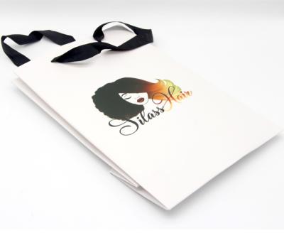 China Recyclable Wholesale Eco Friendly Custom Logo Printing Custom Size Paper Bag for sale