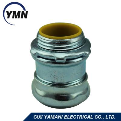 China China manufacturer high quality compression type EMT carbon steel connector for sale