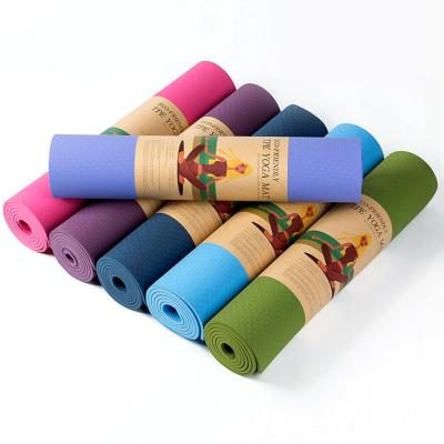 China Waterproof Foldable Yoga Mat Comfortable Non Slip Exercise Gray Yoga Mats Custom Logo Pilates Tape Band for sale