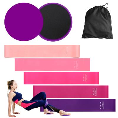 China Durable Slider Mini Resistance Bands Home Custom Fitness Equipment Gym Yoga Promotion Fitness Use Core Set for sale