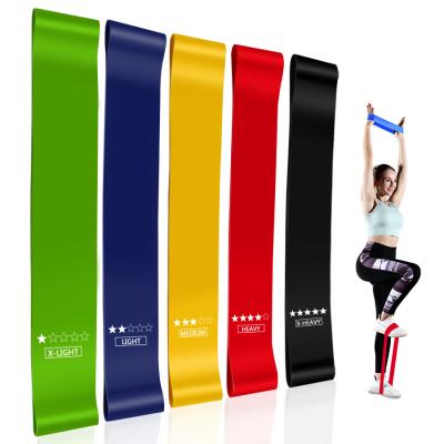 China Pilates Dropshipping 5 Levels Custom Logo Latex Sports Training Hip Fitness Resistance Bands Gym Yoga Belt Workout for sale