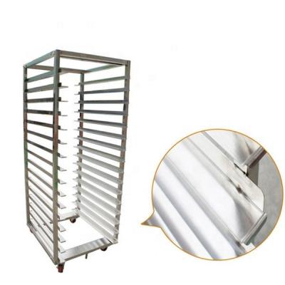 China Movable food cart restaurant cart racks made of multifunctional stainless steel 16 tire rack cart with stainless steel trays for sale