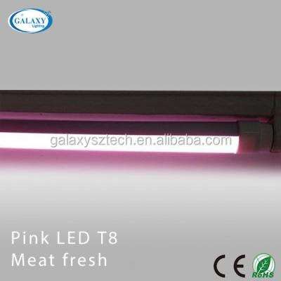 China Shop 4ft 20W T8 LED Pink Tube For Fresh Meat And Supermarket for sale