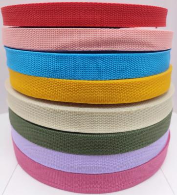 China High Tenacity Free sample ECO friendly, High Quality PP/Polyester Webbing Manufacturer RPET WEBBING  ready goods fast delivery  customized for sale