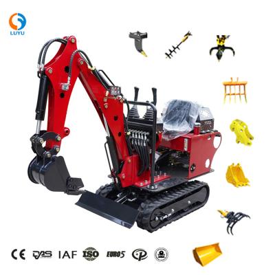 China LUYU-LZ08 Hotels New Design Excavator 0.8 Ton Mini Crawler Excavator With Boom Swing New Excavator Price for sale