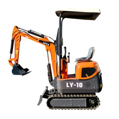 China Hotels LUYU-10A Mini Excavator Hydraulic Crawler Excavator Digger Bagger Excavator Minibagger 1 Ton Excavators for sale