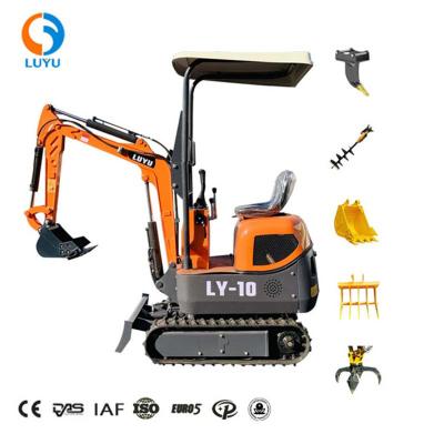 China Hotels LUYU-10A 1 Ton Hydraulic Crawler Chinese Mini Excavator For Sale for sale