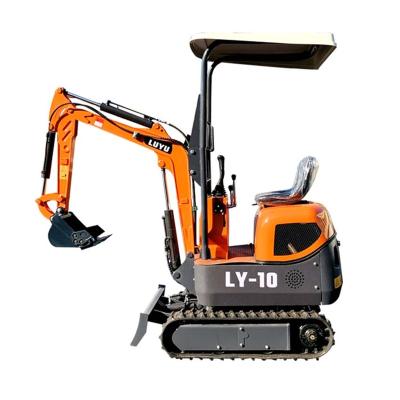 China Hotels LUYU-10A mini digger mini excavator excavator 1 ton cheap crawler digger bagger with factory price for sale