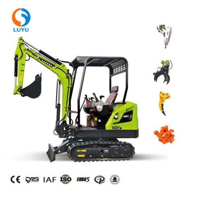 China LUYU-18 China Mini Micro Excavadora 1.8ton Micro Digger Hydraulic Mini Excavator For Garden for sale