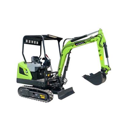 China LUYU-18 China Hotels Famous Brand 1ton Mini Excavator Come With Bucket 0.06cbm Mini Excavator Fast Delivery for sale